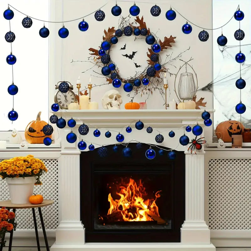 100 piezas de adornos de bolas de Navidad, bolas decorativas irrompibles para decoración de árboles de temporada, bolas colgantes de plástico para múltiples ocasiones para Navidad, Acción de Gracias, Halloween, Hanukkah