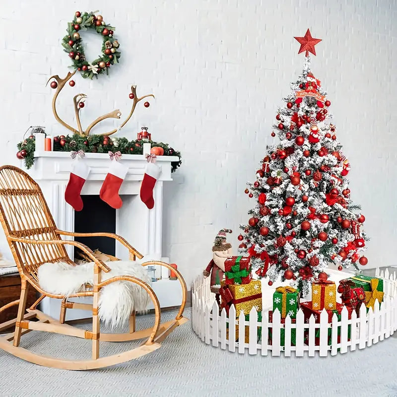 Juego de 100 Adornos Rojos de Navidad - Decoraciones para Árbol Irrompibles para Fiestas, Bodas y Celebraciones