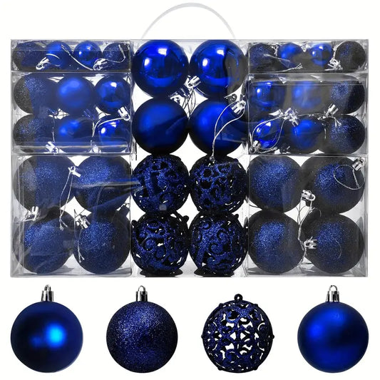 100 piezas de adornos de bolas de Navidad, bolas decorativas irrompibles para decoración de árboles de temporada, bolas colgantes de plástico para múltiples ocasiones para Navidad, Acción de Gracias, Halloween, Hanukkah